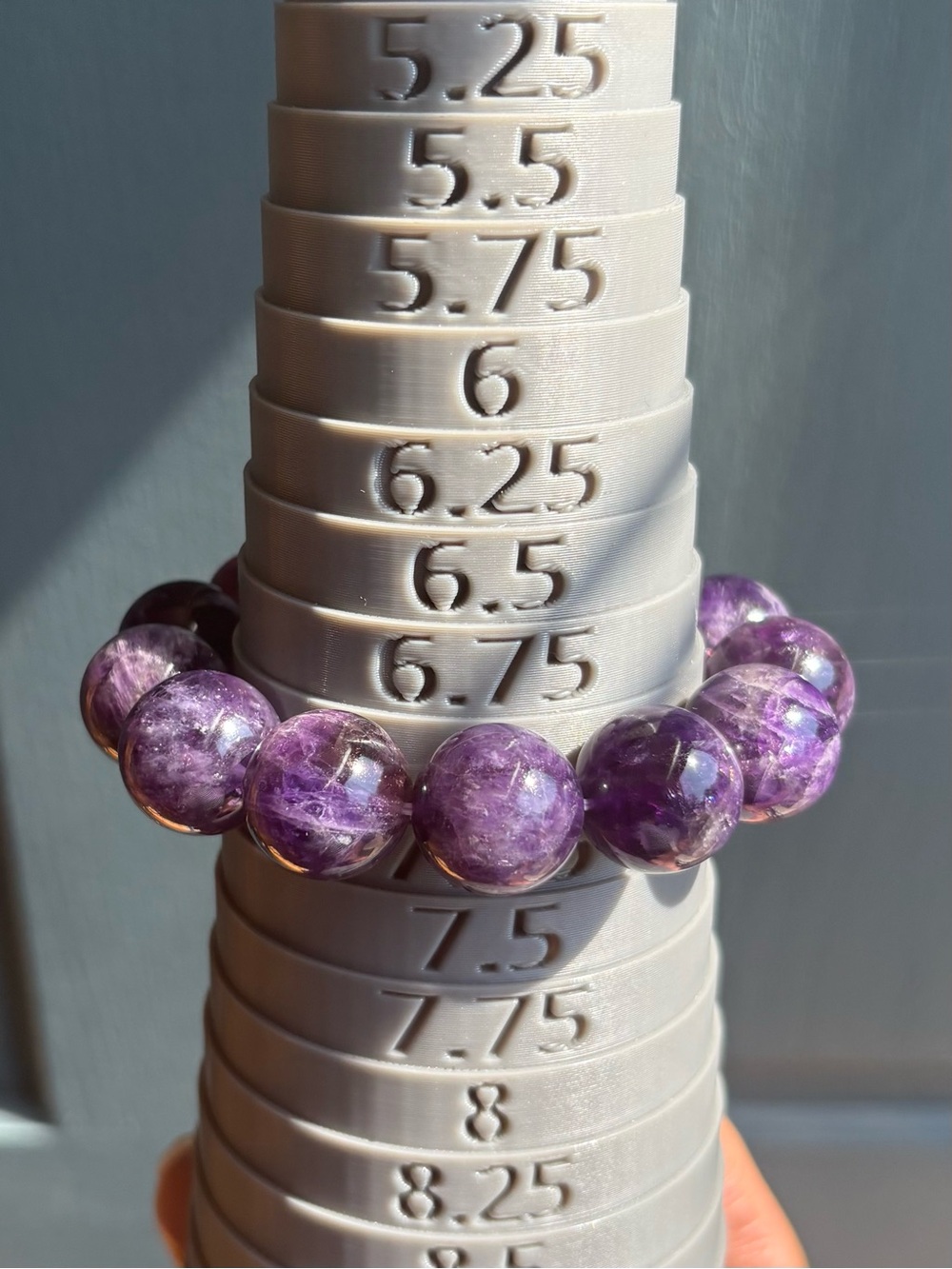 Chunky Amethyst Crystal Bracelet 17.5mm - Picture 5 of 13